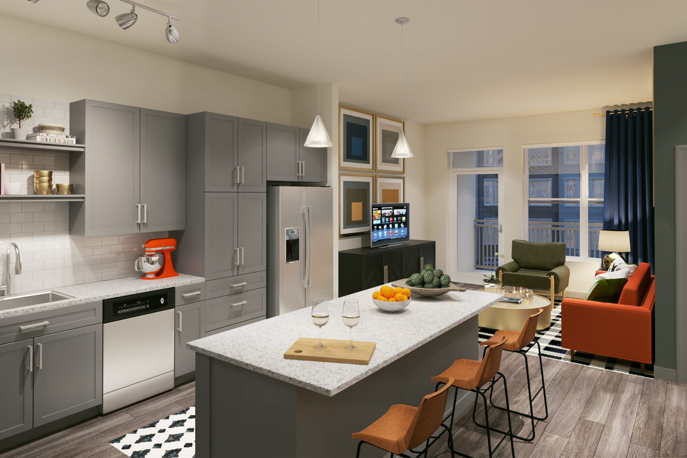 luxury apartments kitchen