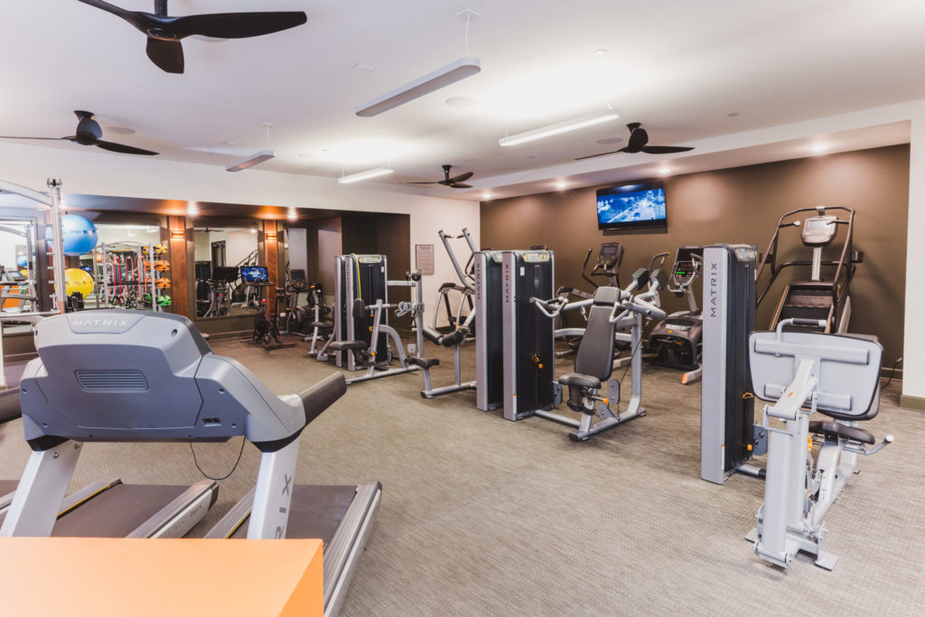 State-of-the-art equipment in fitness center