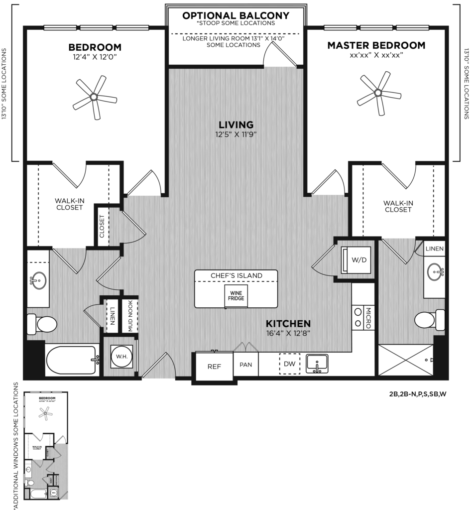 Two Bedroom Apartment Floor Plans / Two Bedroom Apartments