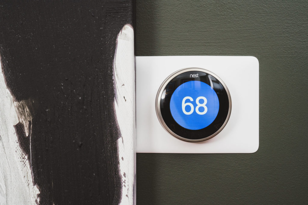 Tech rich home with Nest thermostat